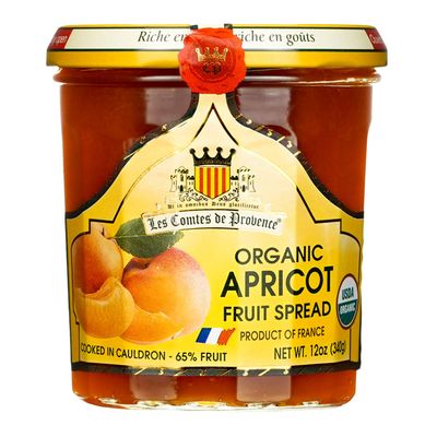 Apricot Jam Spread USDA Organic Preserve  12 OZ / 340 G  Made in France Traditional Jam Non GMO Gluten Free