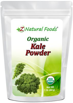 Z Natural Organic Kale Powder, Vegan Superfood Supplement for Drinks, Juice, Shakes, Smoothies Recipes, All Natural, Raw, Vegan, Non GMO, Gluten Free, Kosher, 1 lb