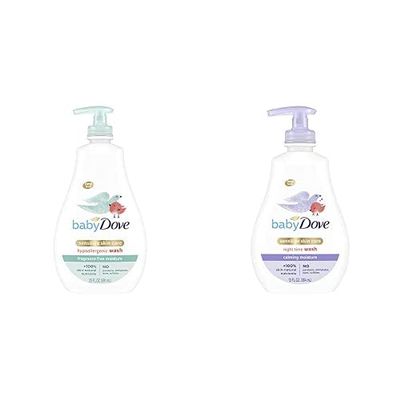 Baby Dove Tip to Toe Body Wash and Calming Nights Wash and Shampoo