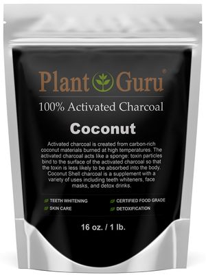 Activated Charcoal Powder 1 lb. Coconut - Food Grade Kosher Non-GMO - Teeth Whitening, Facial Mask and Soap Making. Promotes Natural Detoxification and Helps Digestion