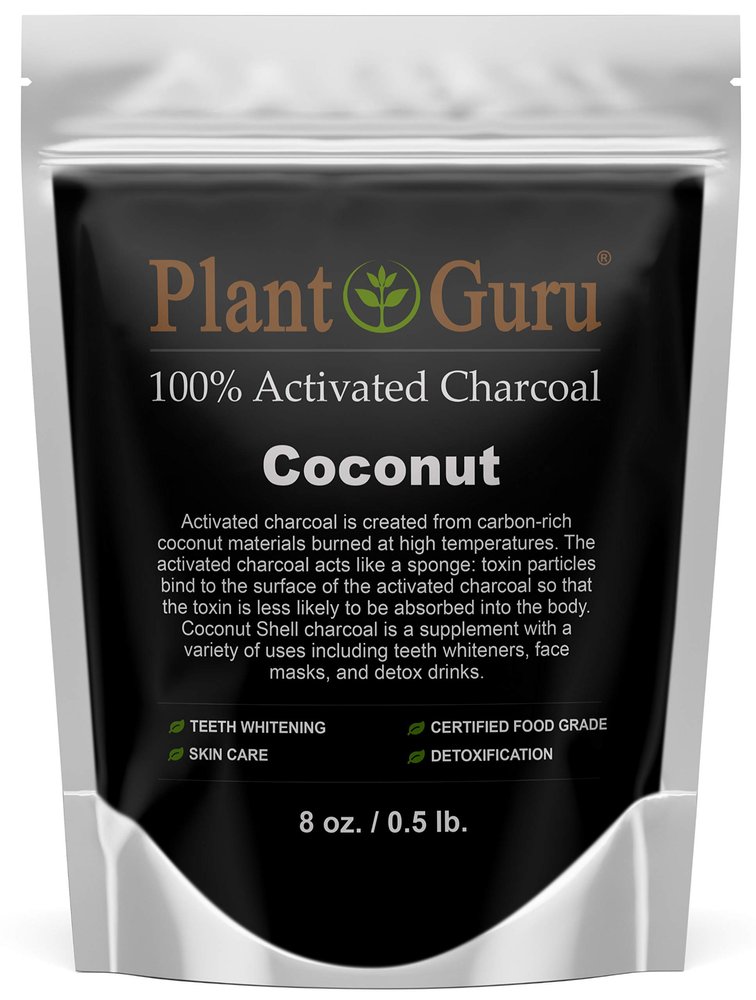 Activated Charcoal Powder 8 oz. Coconut - Food Grade Kosher Non-GMO - Teeth Whitening, Facial Mask and Soap Making. Promotes Natural Detoxification and Helps Digestion