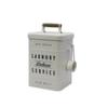 BHG509 Farmhouse Style Decor Laundry Detergent Holder Canister Bin with Scoop, Powder Pods Detergent Laundry Metal Tin Holder Dispenser, Storage Container Metal Laundry Powder Holder, Large view 1