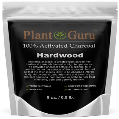 Activated Charcoal Powder 8 oz. Hardwood - Food Grade Kosher Non-GMO - Teeth Whitening, Facial Mask and Soap Making. Promotes Natural Detoxification and Helps Digestion