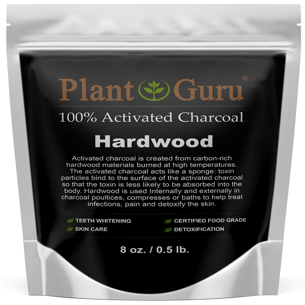Activated Charcoal Powder 8 oz. Hardwood - Food Grade Kosher Non-GMO - Teeth Whitening, Facial Mask and Soap Making. Promotes Natural Detoxification and Helps Digestion
