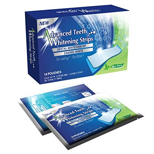 Arinda 14/7Pcs Gel Teeth Whitening Strips White Tooth Kit Oral Hygiene Care Strip for Teeth Veneers