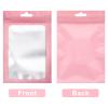 100 Pcs Resealable Mylar Bags, Sealable Odor Proof Foil Pouch Bag with Clear Window, Small Bussiness Packaging Supplies (Pink, 4.7 X 7.9 Inch) view 2