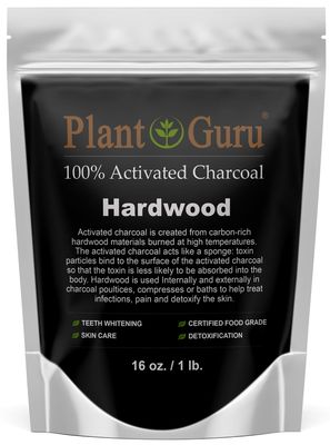 Activated Charcoal Powder 1 lb. Hardwood - Food Grade Kosher Non-GMO - Teeth Whitening, Facial Mask and Soap Making. Promotes Natural Detoxification and Helps Digestion