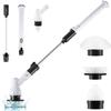 Electric Spin Scrubber, 2020 Upgraded Bathroom Cordless Shower Scrubber with 3 Replaceable Cleaning Brush Head & Adjustable Extension Handle for Tub, Tile, Floor view 1