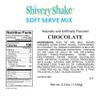 Shivery Shake Soft Serve Ice Cream Mix, 3 x 3.2 lb case, Chocolate view 2