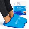 LEONNS Gel Ice Pack Slippers - Provides Hot and Cold Therapy for Foot Pain, Neuropathy Pain Relief for Feet, Gout Relief, Swollen Feet, Plantar Fasciitis and Heel Spurs- One Size Fits Most (Blue) view 1