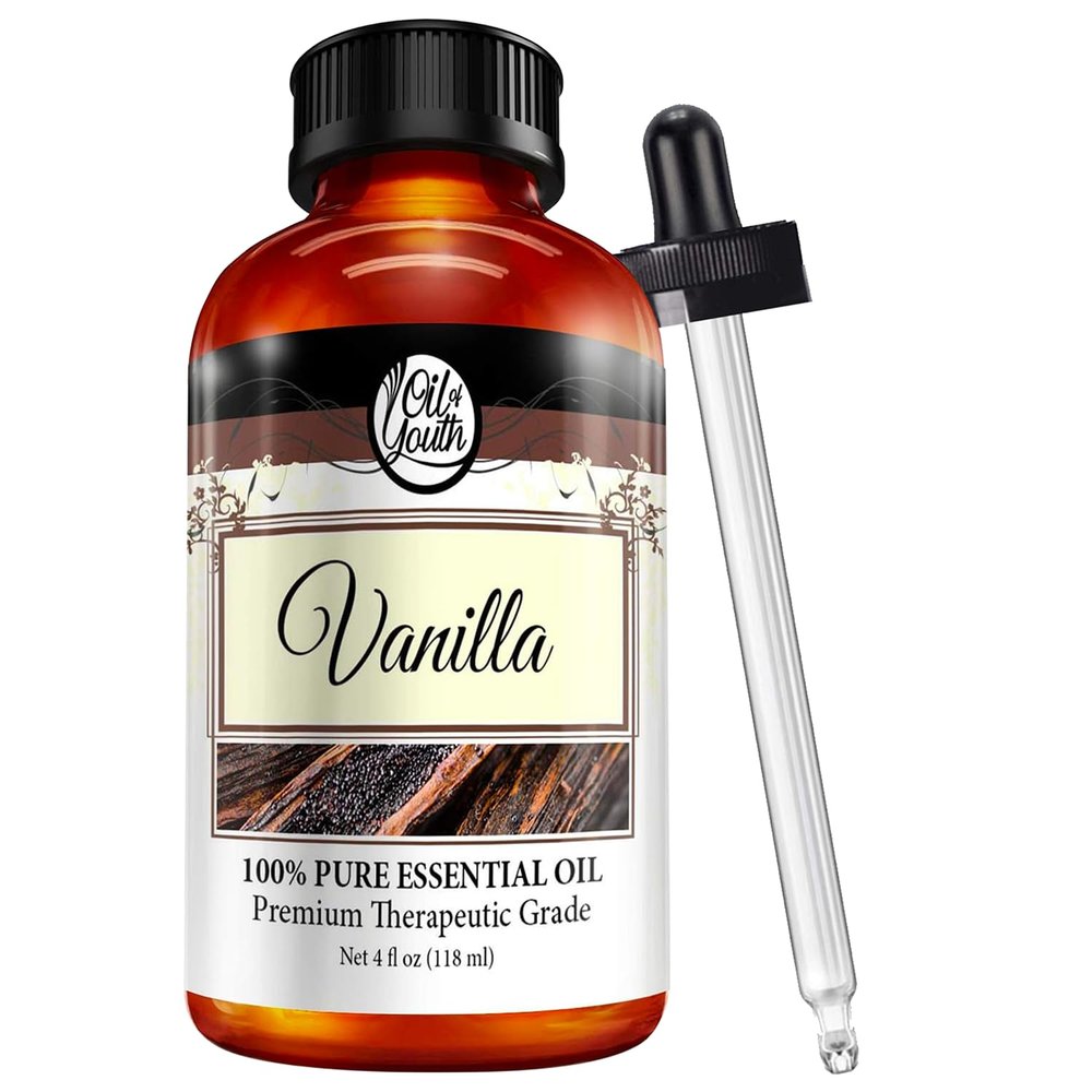 Oil of Youth Vanilla Essential Oil 4oz  Aromatherapy Oil for Candle Making, Diffuser & More
