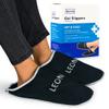 LEONNS Gel Ice Pack Slippers - Provides Hot and Cold Therapy for Foot Pain, Neuropathy Pain Relief for Feet, Gout Relief, Swollen Feet, Plantar Fasciitis and Heel Spurs- One Size Fits Most (Black) view 1