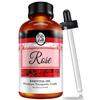 Oil of Youth Rose Essential Oil - Therapeutic Grade Aromatherapy Oil for Diffuser, Skin, Hair, Perfume & Candle Making - 4 fl oz with Dropper view 1