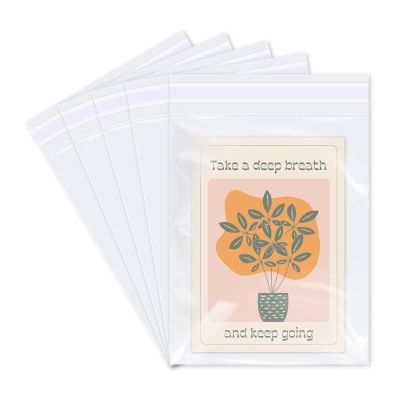 iMailer - 500 Pcs - 5" x 7" Resealable Cellophane Bags- Self Sealing Clear Cello Bags for A2 A4 A6 Cards & Envelopes, Photo, Prints, Candies