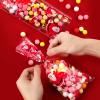 Outus 180 Pcs Christmas Cellophane Bags Candy Cookies Treat Bags Christmas Trees Santa Buffalo Plaid Snowflake Cello Gifts Bags with 200 Counts Twist Ties for Xmas Theme Party Supplies, 12 Styles view 3