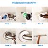 20inch Stainless Steel Shower Grab Bar, Anti Slip Shower Grab Bar Handle Knurled Balance Bar Safety Hand Rail Support Wall Stainless Steel Bath Wall Shower Handle Bath Handle for Bathroom view 4
