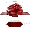 20 Pieces Christmas Pull Bows Bulk 5 Inch Red and Black Plaid Xmas Tree Ribbon Bows for Gift Wrapping Pull Bows Christmas New Year Party Ornament Birthday Wedding Wreath Basket Decorations DIY Craft view 2