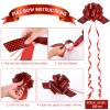 20 Pieces Christmas Pull Bows Bulk 5 Inch Red and Black Plaid Xmas Tree Ribbon Bows for Gift Wrapping Pull Bows Christmas New Year Party Ornament Birthday Wedding Wreath Basket Decorations DIY Craft view 3