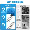 COCONUT Cobweb Duster with Pole,4-feet Ceiling Fan Duster Medium Stiff Bristles for Indoor Outdoor Garage view 3
