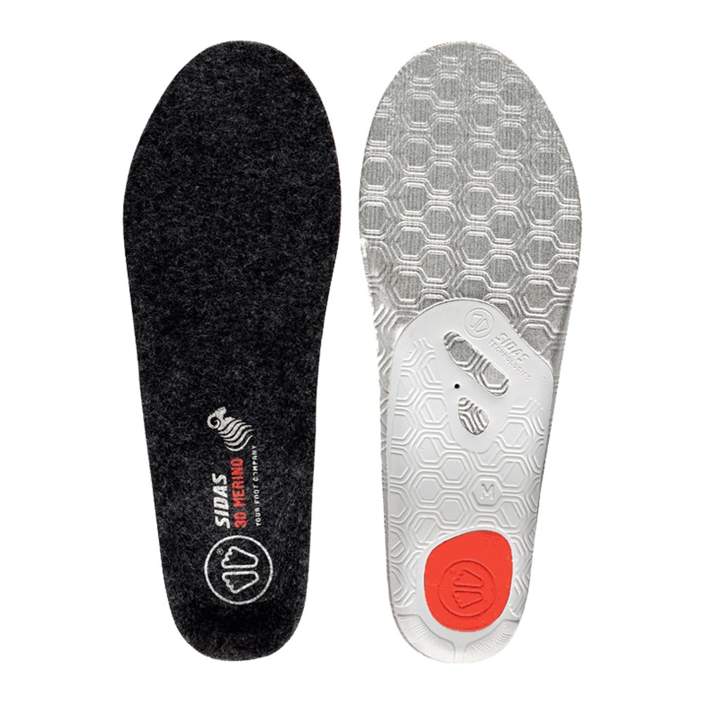 SIDAS Unisex Winter 3D Merino Insulated Cushioned Skiing Insoles with EVA Heel Pad for Arch Support | Reinforced Construction, X-Large