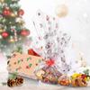 NUOBESTY Christmas Wrapping Paper 1Roll 30mx80cm, 3 Mil Santa Claus Snowman Cellophane Wrap Santa Thick Florist Wrapping Cellophane Paper for Arts Crafts Baskets view 2