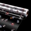 NUOBESTY Christmas Wrapping Paper 1Roll 30mx80cm, 3 Mil Santa Claus Snowman Cellophane Wrap Santa Thick Florist Wrapping Cellophane Paper for Arts Crafts Baskets view 4