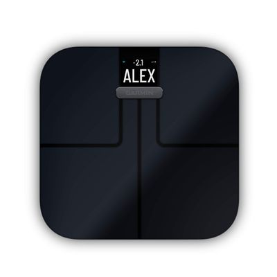 Garmin Index S2, Smart Scale with Wireless Connectivity, Measure Body Fat, Muscle, Bone Mass, Body Water% and More, Black