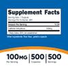 Nutricost Caffeine Pills 100mg, 500 Capsules view 2