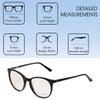 Ernest Hemingway H4699 Unisex Oval Blue Light Blocking Filter+A/R Lenses Tortoise/Brown 51 mm +2.25 view 3