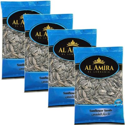 Al Amira Nuts - Roasted & Sea Salted Sunflower Seeds (4 PACK), 250g x 4