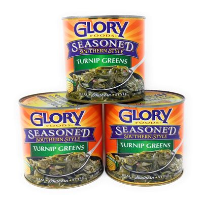 Glory Seasoned Southern Style Turnip Greens, 27oz Can (Pack of 3)
