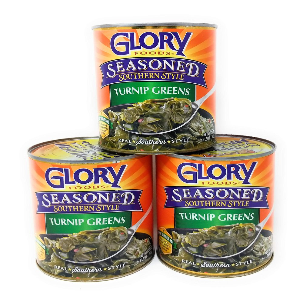 Glory Seasoned Southern Style Turnip Greens, 27oz Can (Pack of 3)