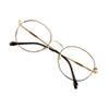VisionGlobal Blue Light Blocking Glasses for Women/Men, Anti Eyestrain, Computer Reading, TV Glasses, Stylish Oval Frame, Anti Glare (Black Golden, +2.25 Magnification) view 1