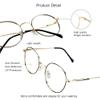 VisionGlobal Blue Light Blocking Glasses for Women/Men, Anti Eyestrain, Computer Reading, TV Glasses, Stylish Oval Frame, Anti Glare (Black Golden, +2.25 Magnification) view 2
