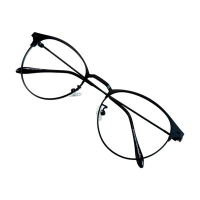 VisionGlobal Blue Light Blocking Glasses for Women Men, Computer Reading, TV Glasses, Stylish Oval Frame(Black, No Magnification)