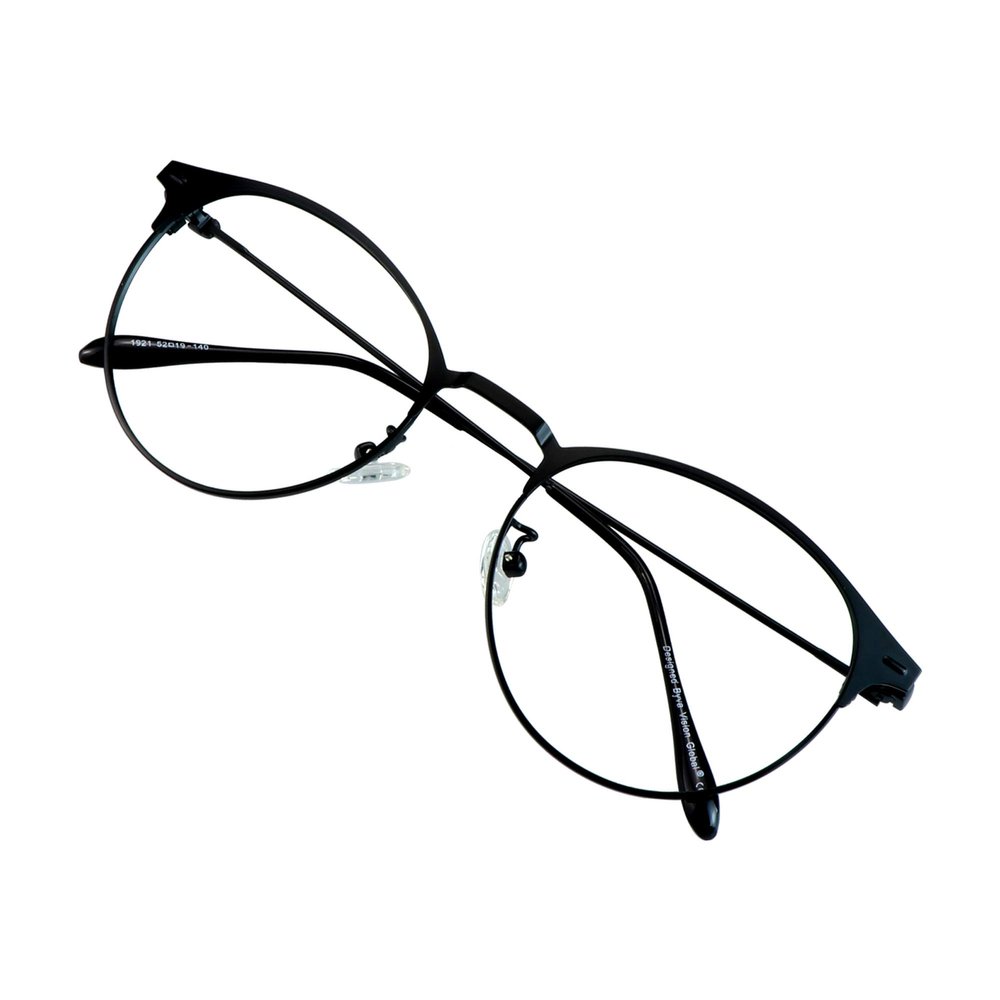 VisionGlobal Blue Light Blocking Glasses for Women Men, Computer Reading, TV Glasses, Stylish Oval Frame(Black, No Magnification)
