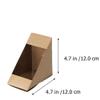 DUOER 50pcs Sandwiches Storage Box Cakes Wrapping Box Kraft Paper Packing Box view 4
