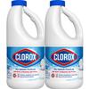Clorox Splash-Less Bleach1, Disinfecting Bleach Kills 99.9% of Bacteria and Viruses, Regular 40 Fluid Ounce Bottle - Pack of 2 (Package May Vary) view 1