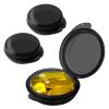 UHOUSE Small Pill Box (3 Pack), Daily Mini Pill Organizer Portable for Purse Pocket,Travel Pill Case Medicine Storage Container Earplug Case (Blcak view 1