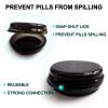 UHOUSE Small Pill Box (3 Pack), Daily Mini Pill Organizer Portable for Purse Pocket,Travel Pill Case Medicine Storage Container Earplug Case (Blcak view 2