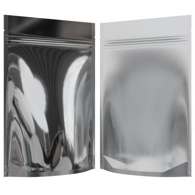 Mylar Style Barrier Bags Zipper w/Heat Seal 100 Bags (Gloss Silver/Clear, 1 Ounce - 6?x9.25?x2.33?)