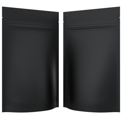 Mylar Style Barrier Bags  Zipper w/Heat Seal  1000 Bags (Matte Black/Matte Black, 1/4 Ounce - 4?x6.5?x1.78?)