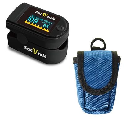Zacurate 500C Elite Fingertip Pulse Oximeter and Oximeter Carrying Case Bundle