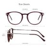 VisionGlobal Blue Light Blocking Glasses for Women, Anti Eyestrain, Computer Reading, TV Glasses, Stylish Oval Frame, Anti Glare (Red, 4.75 Magnification) view 3