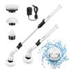 2020 Upgraded Spin Scrubber, Bathroom Shower Electric Scrubber with 3 Replaceable Cleaning Brush Head & Adjustable Extension Handle for Home view 1
