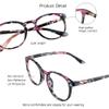 VisionGlobal Blue Light Blocking Glasses for Women, Anti Eyestrain, Computer Reading, TV Glasses, Stylish Oval Frame, Anti Glare (Floral, 4.25 Magnification) view 2