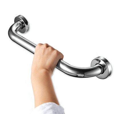 Bath Safety Handicap Bathroom Grab Bar, Stainless Steel Towel Grab Rail for Showers, Bathtubs, WC, Balance Assist Bar for Elderly, Disabled, Kids, Peened (35.5cm/14inch)