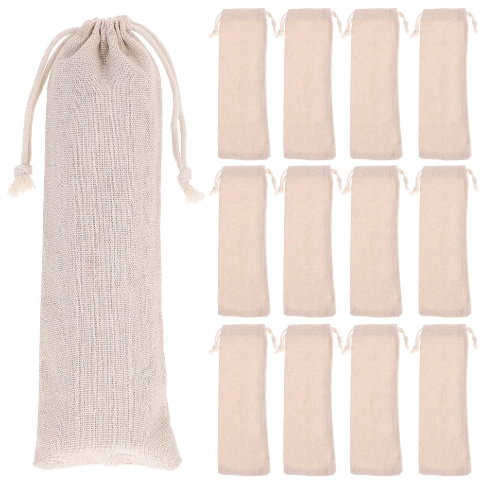 20Pcs Straw Carrying Cases, (Length: 9.8in/25cm) Straw Pouch, Travel Bag for/Cutlery and Cleaning Brush s, Safety and Reusable Case