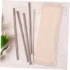 20Pcs Straw Carrying Cases, (Length: 9.8in/25cm) Straw Pouch, Travel Bag for/Cutlery and Cleaning Brush s, Safety and Reusable Case view 2