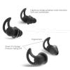 3 Pairs Ear Plugs for Sleeping Noise Reduction Silicone Sleep Earplugs Reusable Hearing Protection Sound Blocking Earplugs for Sleep Snoring Swimming Musician Construction (Black, Grey and Red) view 3